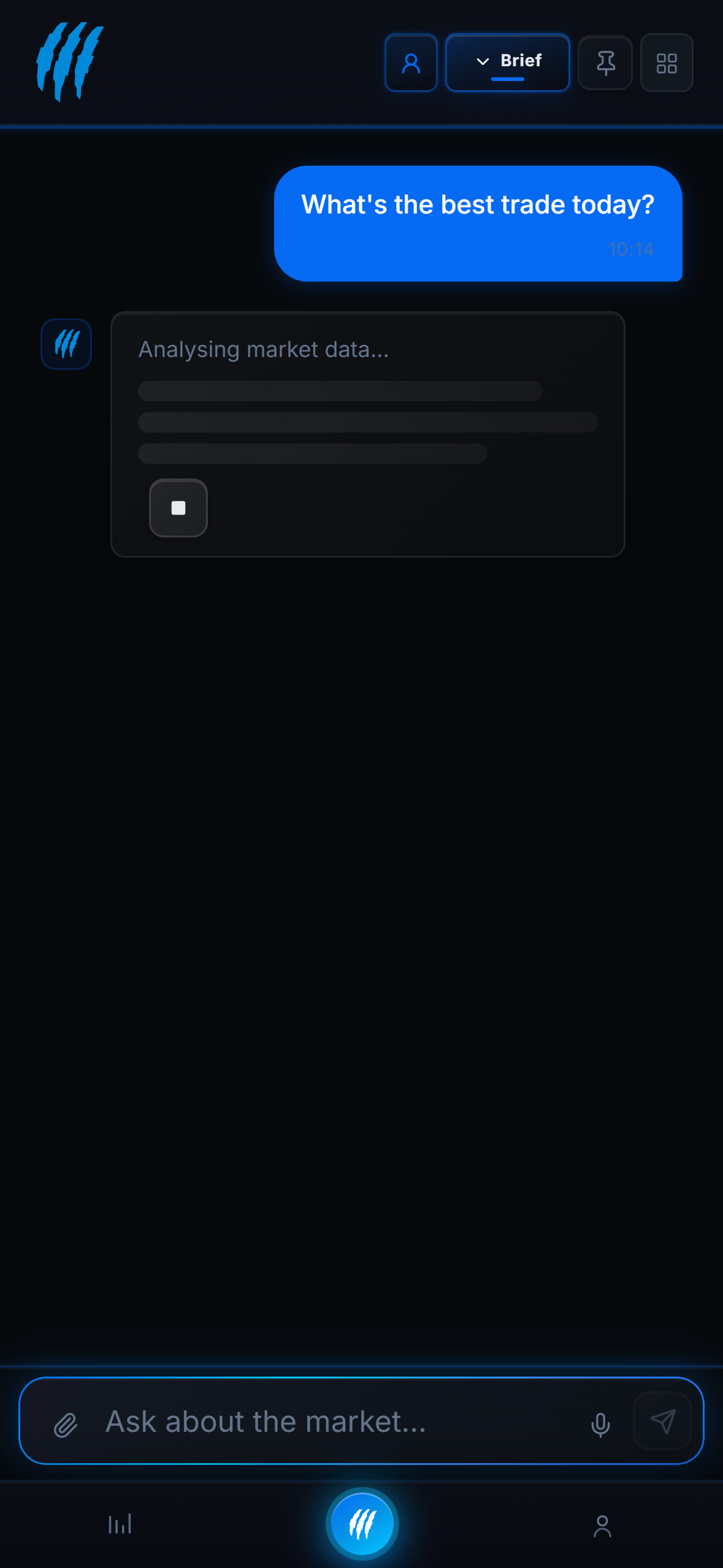 CLAW Stealth Social Sentiment feed, with Impact, Signals, Topic, News and X filters and chronological headline ordering