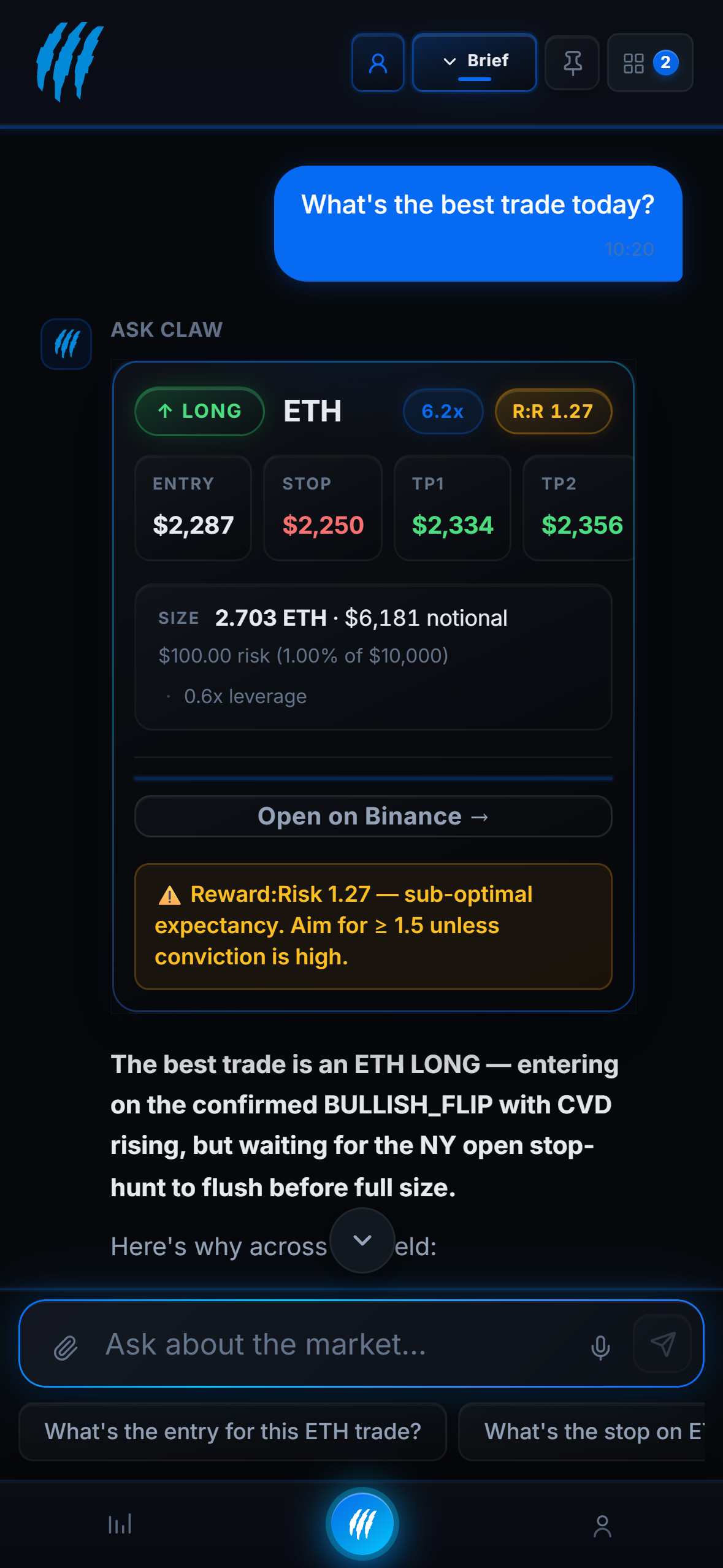 CLAW Stealth Whale flow, real-time big-investor buy and sell pressure with most active tokens and biggest move